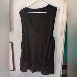 NWOT 100% cotton sleeveless top XXL black